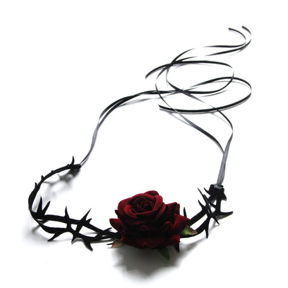 Women's Gothic Rose Thorn Choker - Punk Lovers