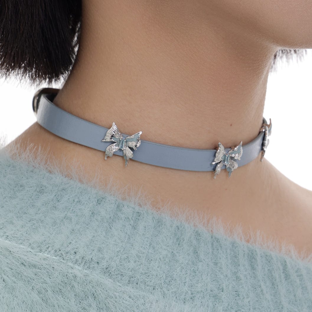 Women's Grunge Butterfly Buckle Choker - Punk Lovers
