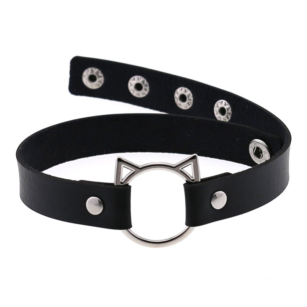 Women's Punk Cat Button Choker - Punk Lovers