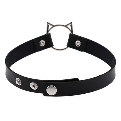 Women's Punk Cat Button Choker - Punk Lovers