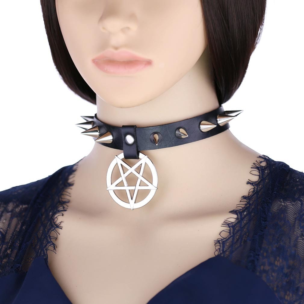 Women's Punk Star Studded Choker - Punk Lovers