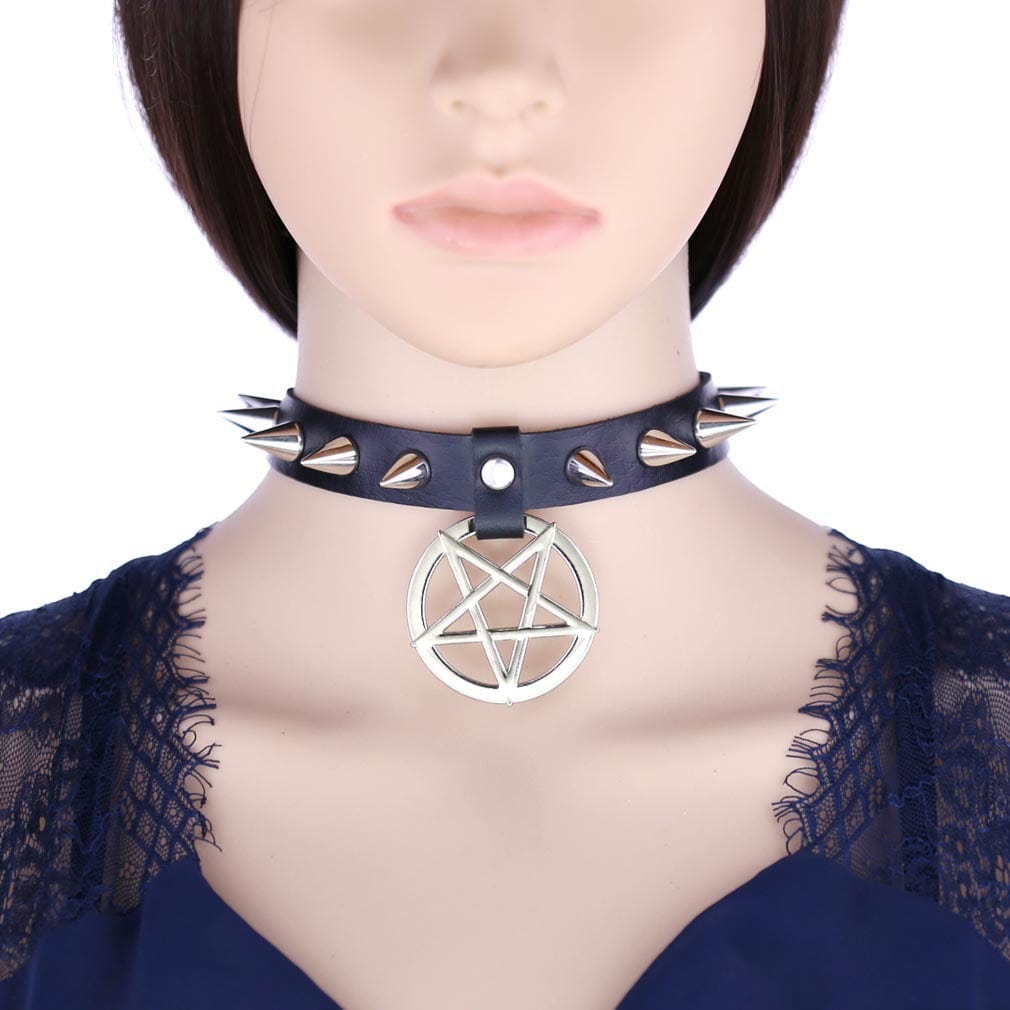 Women's Punk Star Studded Choker - Punk Lovers