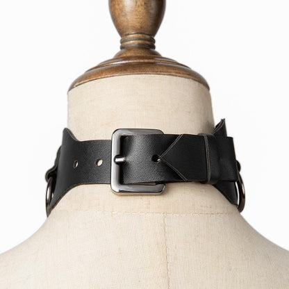 Women's Steampunk Annuli Nailed Buckle Choker - Punk Lovers