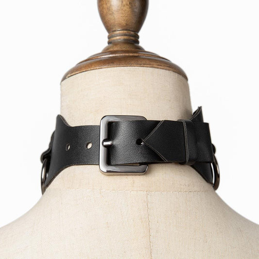 Women's Steampunk Annuli Nailed Buckle Choker - Punk Lovers