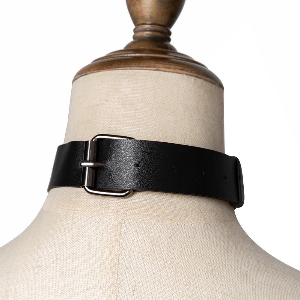 Women's Steampunk Annulus Nailed Buckle Choker - Punk Lovers