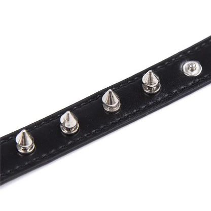 Women's Punk O-ring Choker With Rivet - Punk Lovers