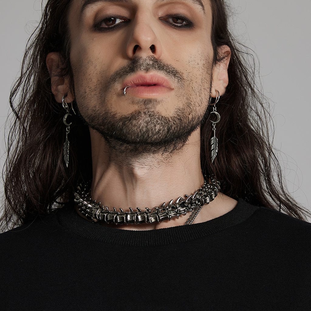 Men's Punk Spine Magnetic Buckle Choker - Punk Lovers