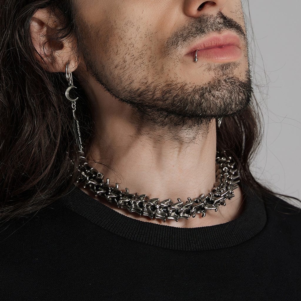 Men's Punk Spine Magnetic Buckle Choker - Punk Lovers